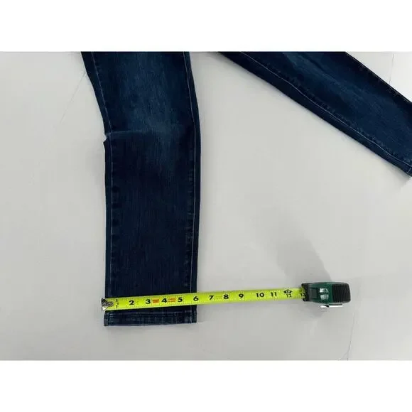 Soft Surroundings Size PM Denim Pull On Relaxed Straight Jeans Dark Slimming - Picture 11 of 15